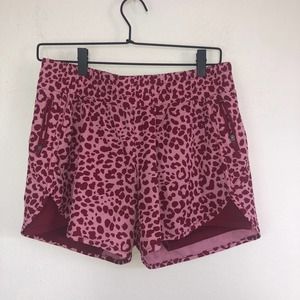 Cheetah Print Avia Lined Running Shorts Medium